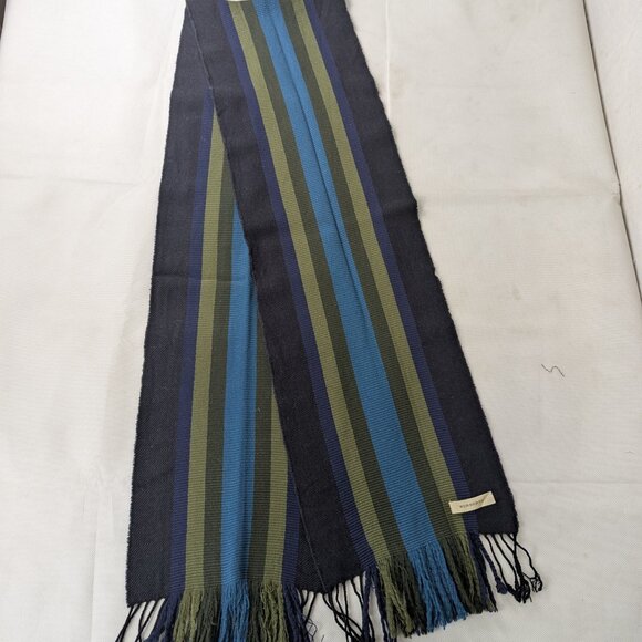 Burberry Solid Plaid Neck Warmer Multicolor Scarf Made In United Kingdom - Picture 2 of 8